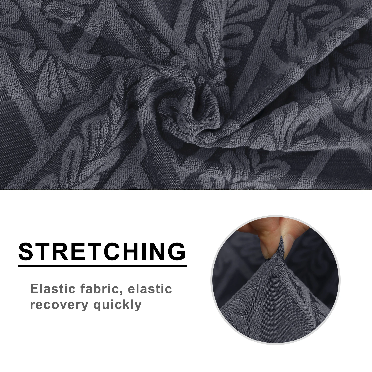 Custom design thick soft knitted stretch elastic 3 seat slipcover sofa cover