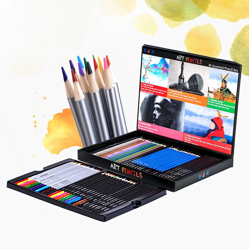 
High quality Art Supplies Professional Students Painting Drawing Sketching Pencils Set 