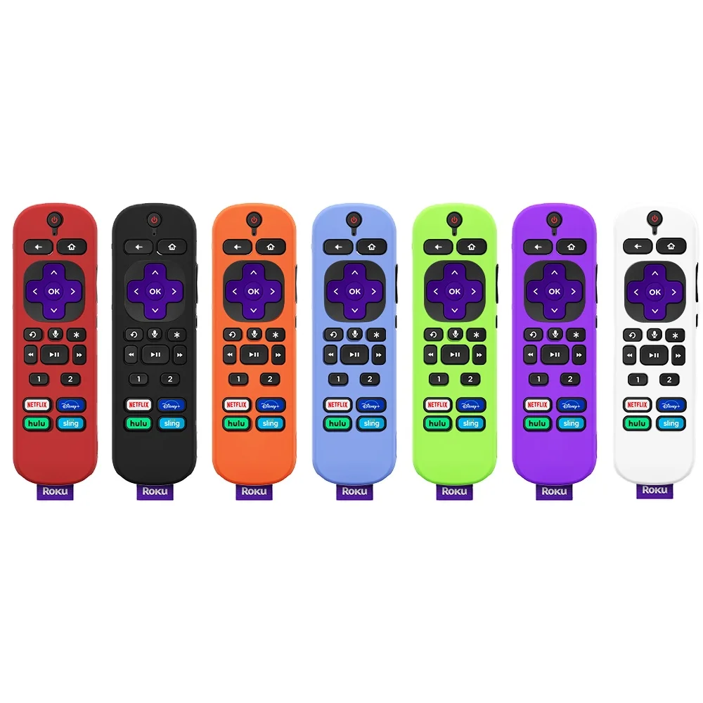 
 Защитный Ударопрочный силиконовый чехол для пульта дистанционного управления для TCL 2021 Roku Voice TV pro силиконовый чехол для пульта дистанционного управления  