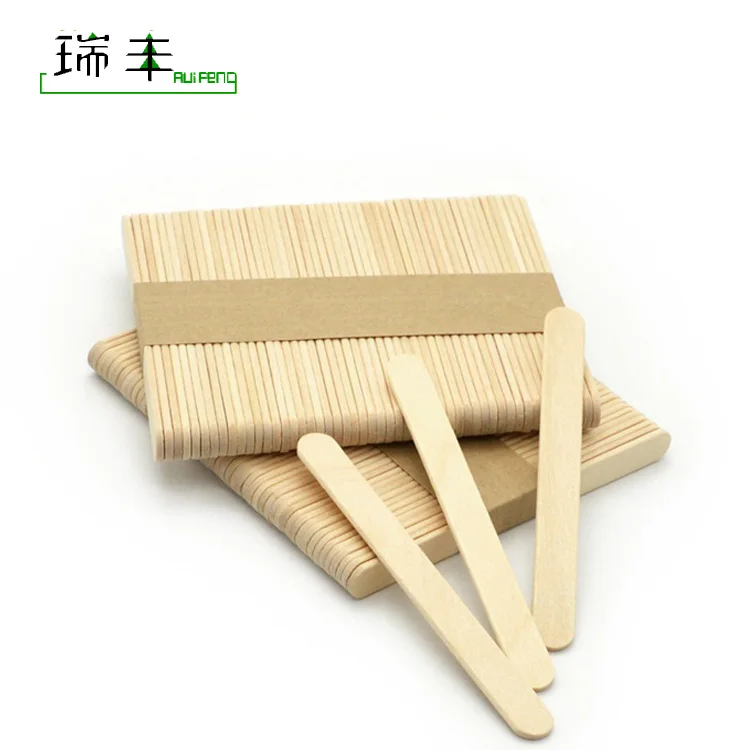 bulk branding birch round edge wooden ice cream stick