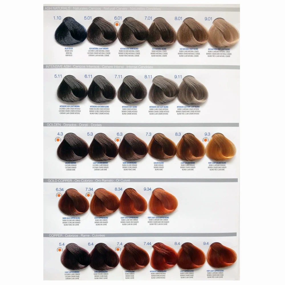 2018 Hot Selling Salon Hair Dye Hair Color Chart