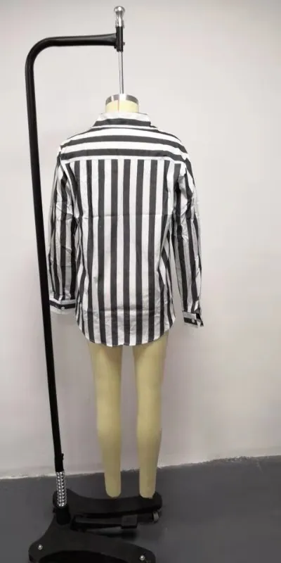 
Wholesale Hit Color Stripe Printed Shirt Casual Mens Linen Long Sleeve Shirt Hawaiian Button Up Men Shirts 