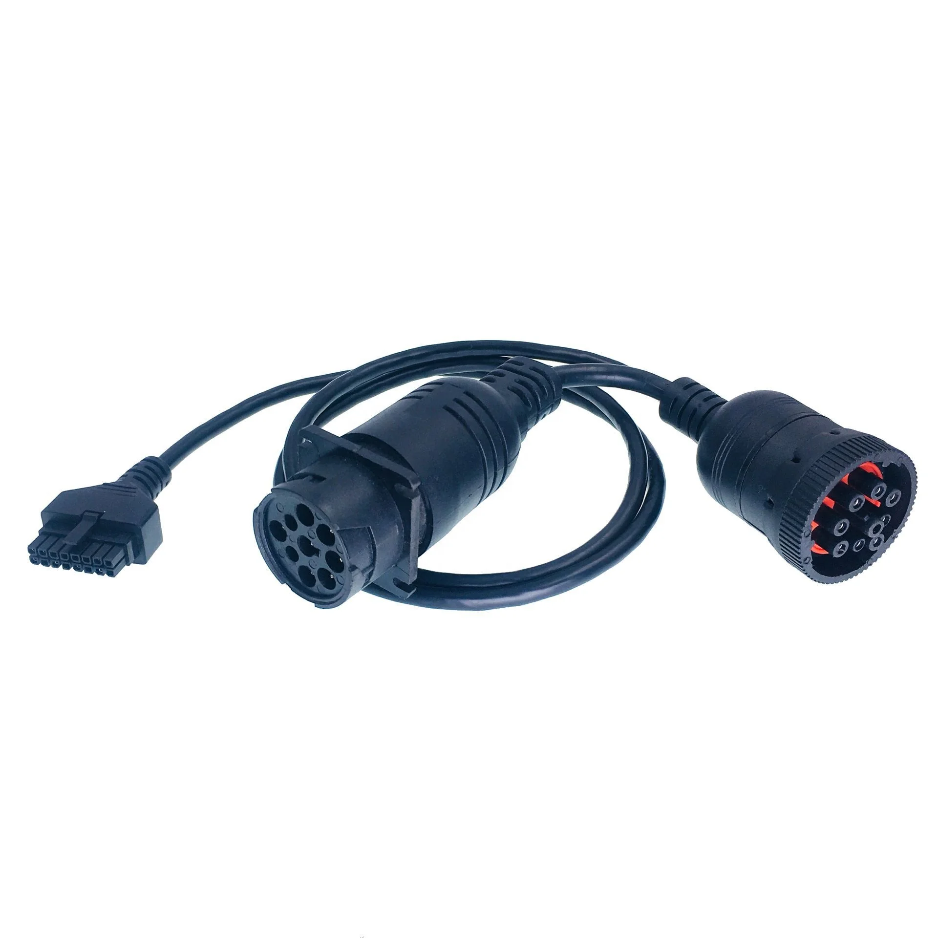 AOTAI Overmolding Black Type 1 J1939 9PIN Deutsch Male to Female with Molex 2X5 10PIN Connector Y Splitter Cable