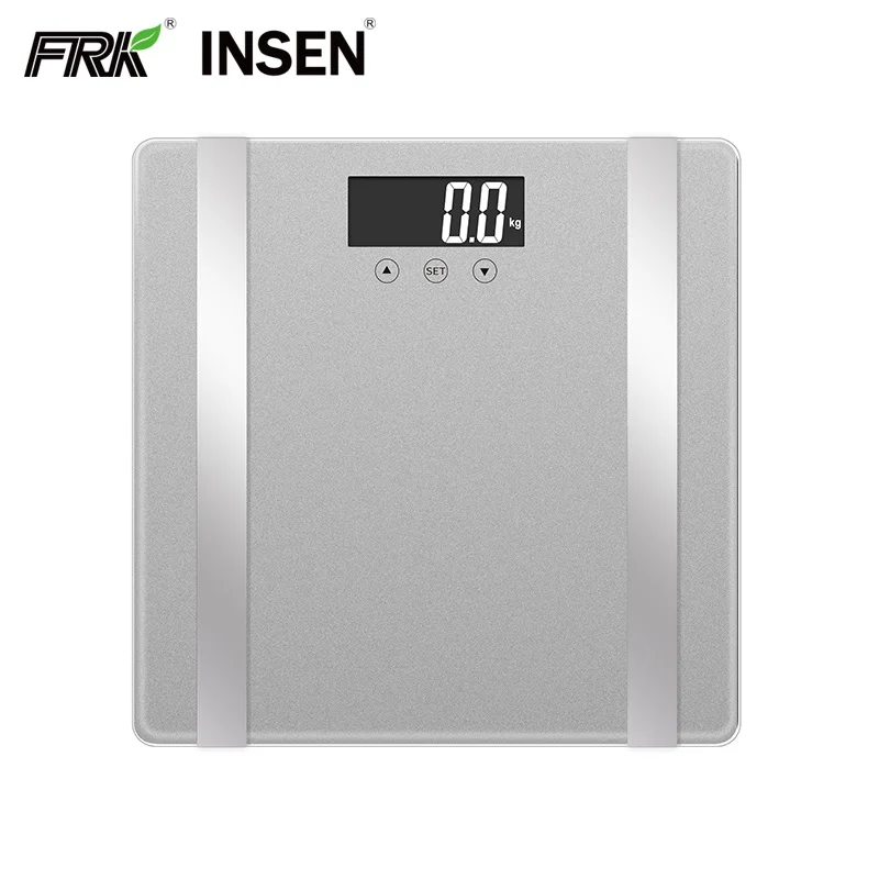 USB rechargeable battery LCD 180Kg 396Lb Digital Personal Bathroom Body Fat Weighing Scale