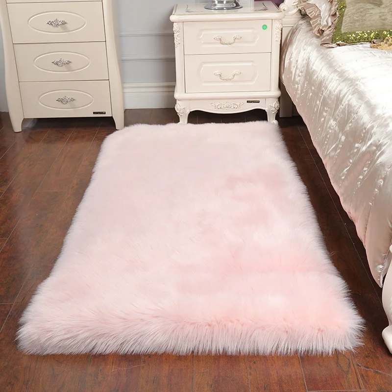 Cross-border plush carpet bed blanket Nordic style home bedroom decoration cloakroom floor mat - a hair
