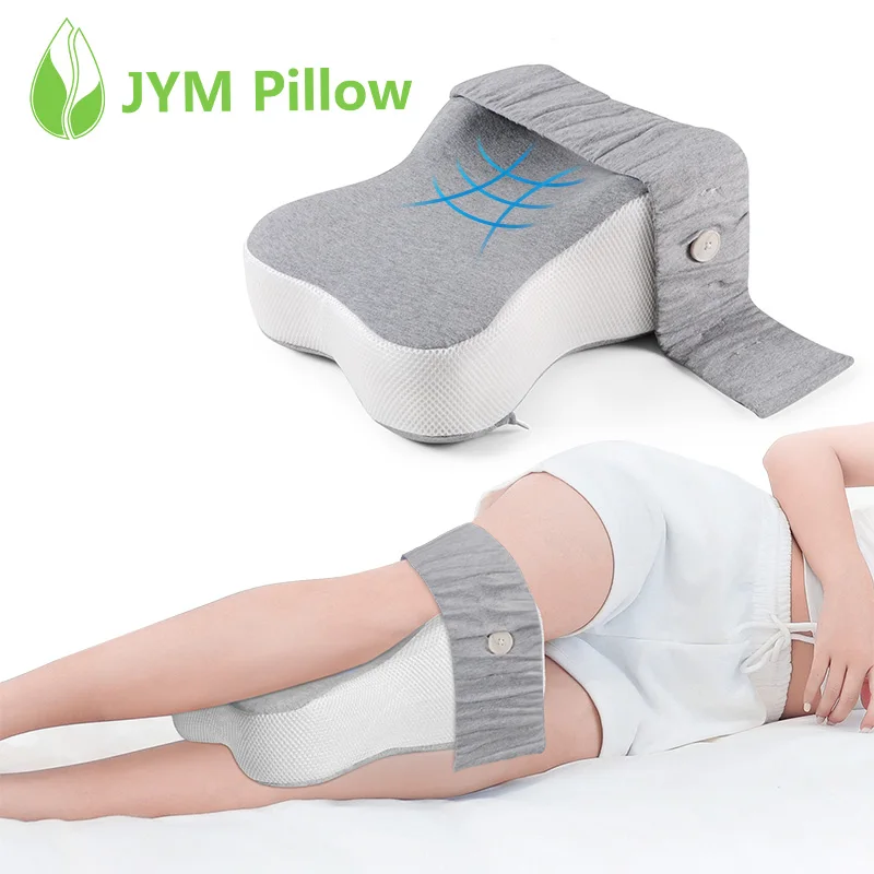 Knee Pillow Large Orthopedic Wedge Leg Pillow Contour Memory Foam Leg Spacer Cushion for Side Sleepers