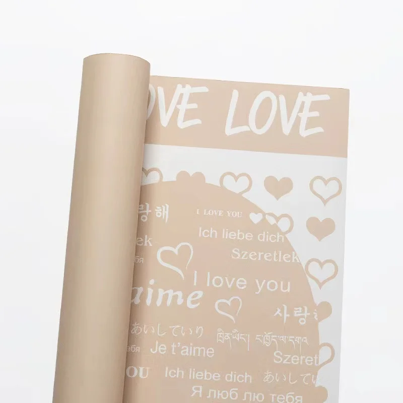 Hot Sale Only Love You Hug You Wrapping Paper Bouquet Flower Gift Packing Christmas Flower Cloth Wrapping Paper For Gift