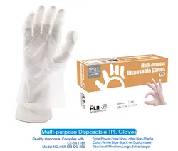 Disposable Plastic Gloves Tpe Plastic Glove