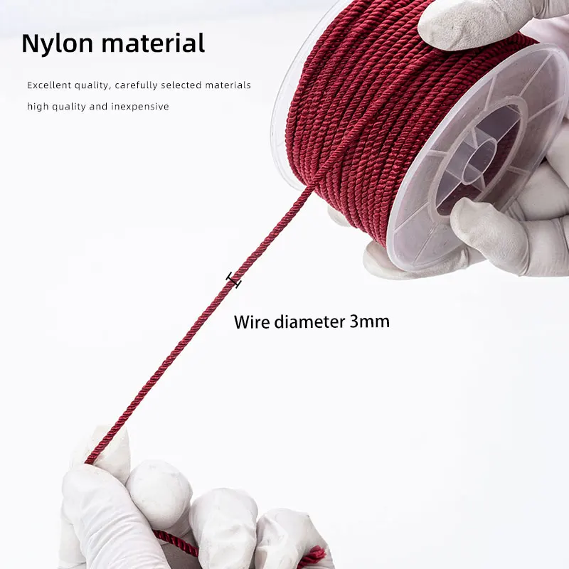 Multicolor Rope 3mm Round Nylon Cord Braided Knotting Silk Decorative Milan Cord For Jewelry making