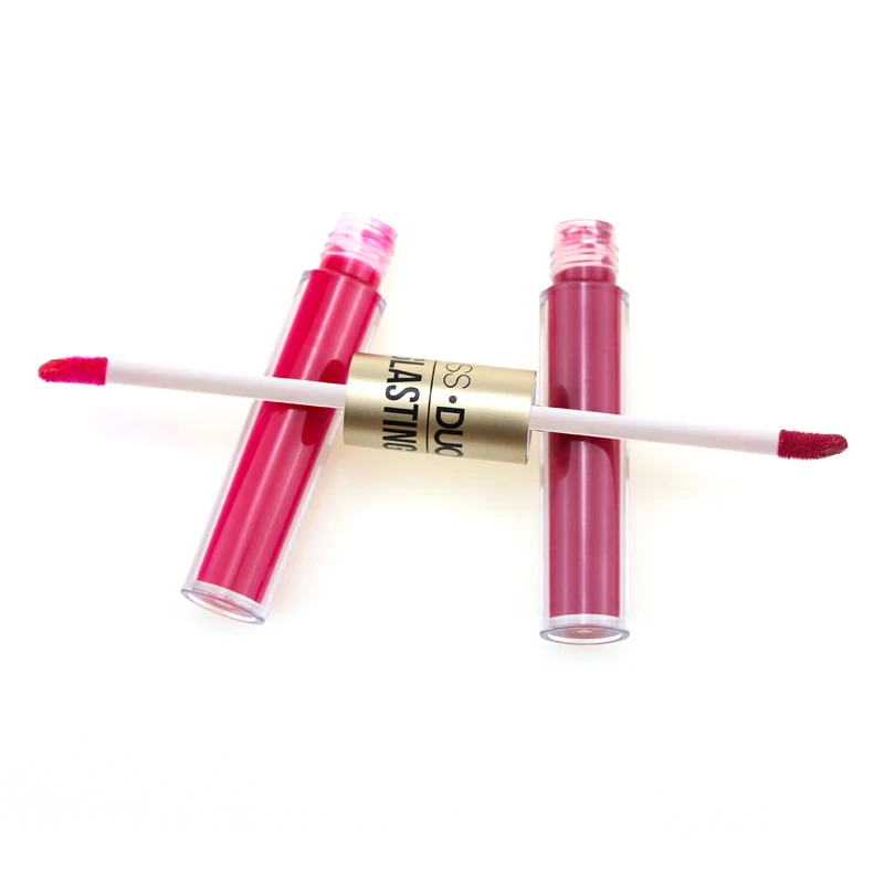 Hot Sale Private Label 2 in 1 Makeup Lip Gloss Double Head Long Lasting Matte Lipgloss