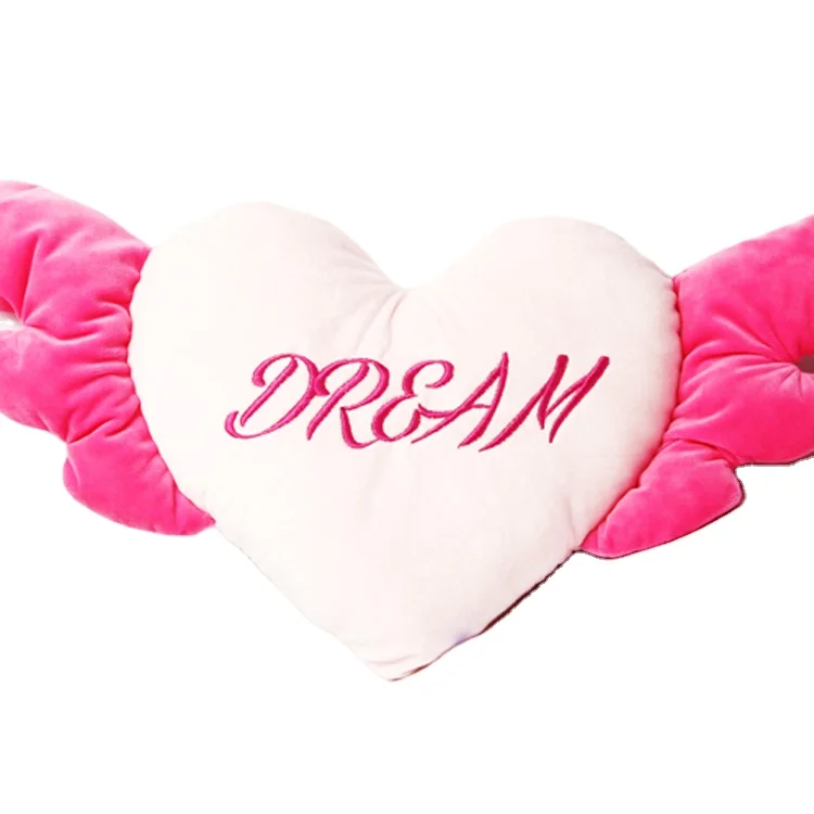 2020 amazon wholesale Free sample OEM ins custom cute soft baby kids stuffed plush animal toys heart shaped pillow cushion