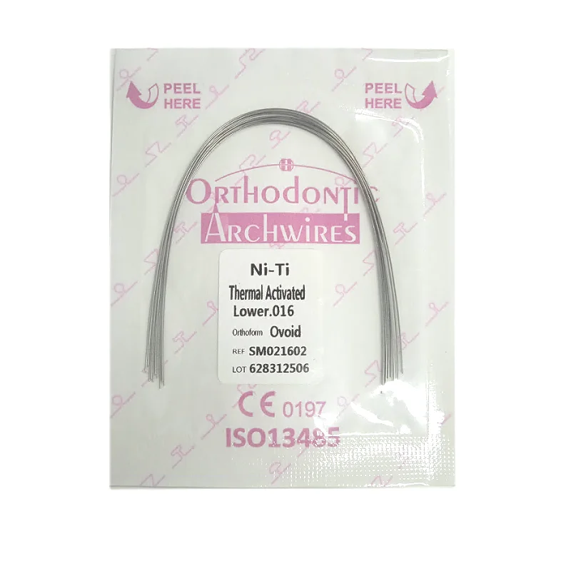 Easyinsmile лидер продаж Ортодонтическая дуга Стоматологическая проволока niti прямоугольная и круглая яйцевидная/квадратная/природная