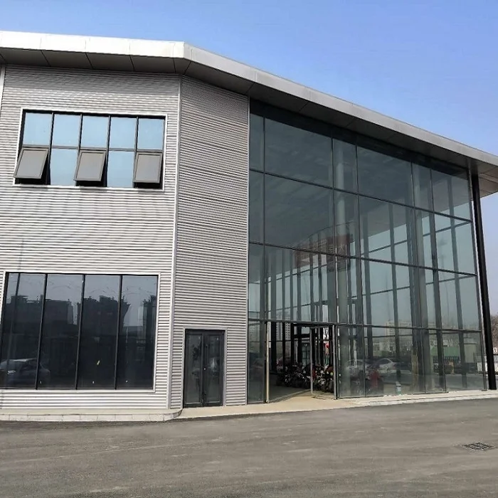 Steel structure warehouse building 4s shop car showroom design