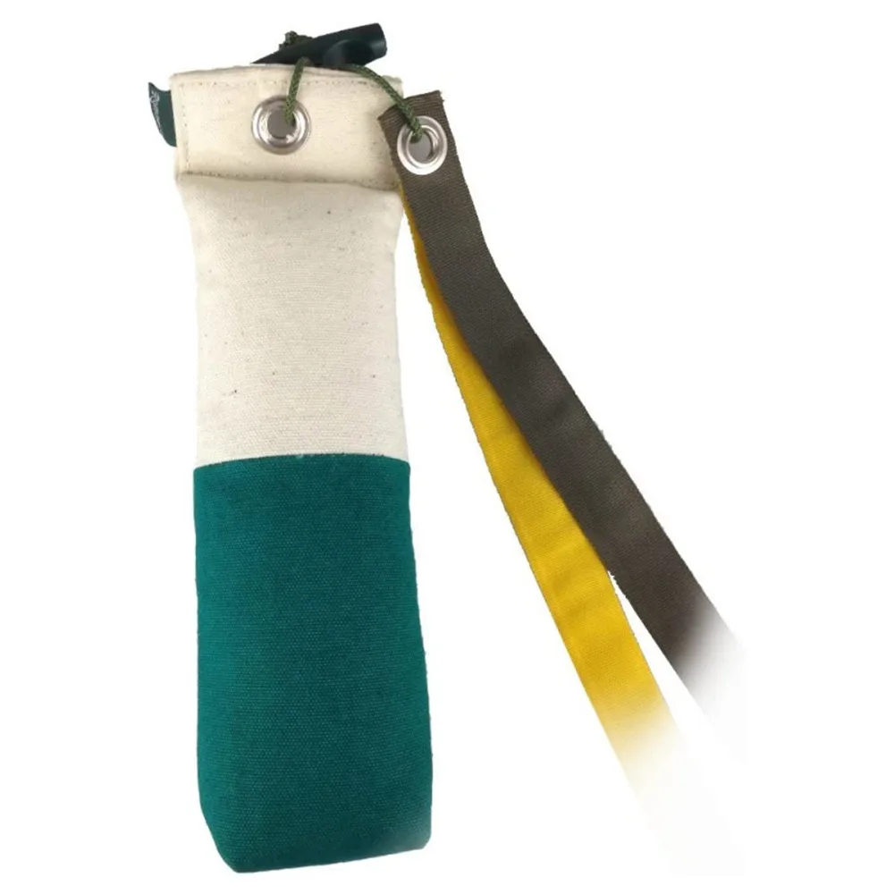 QQgift Custom ute Bite Sausage with Two Holders Training with Dog Fetch  500g Green/White Pets training dummy