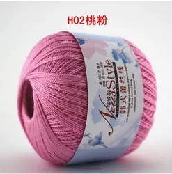 RongMeiXuan Lace Thread 08# 50g 325m  Crochet Yarn Knitting Cotton Baby Hand Woven Thread 100% Cotton Yarn