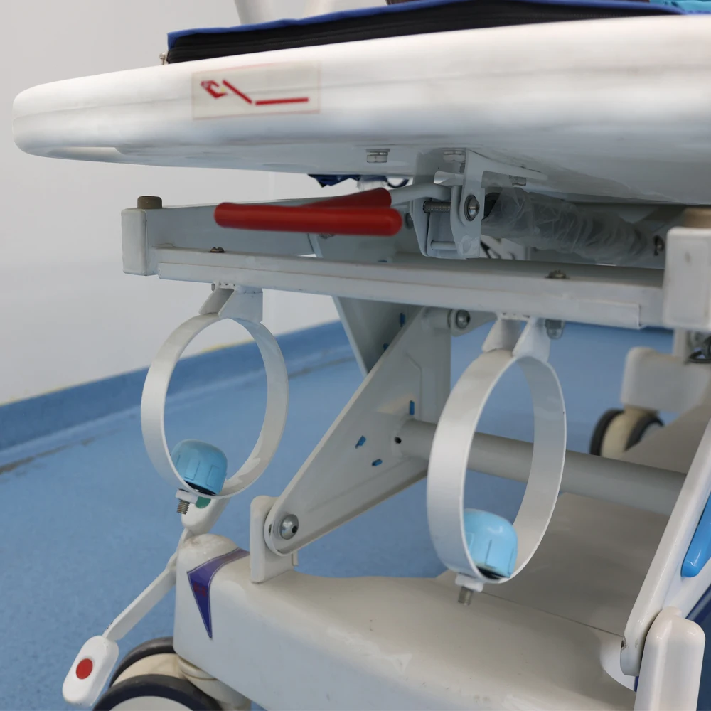 Hospital Equipment G42  Luxurious ABS Emergency Ambulance Trolley Adjustable Hydraulic Manual Patient Transfer Cart