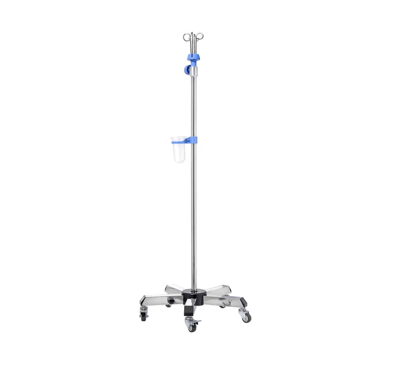 MK-IS09 Used Mobile Height Adjustable Medical Stainless Steel I.V Pole Infusion Stand For Hospital
