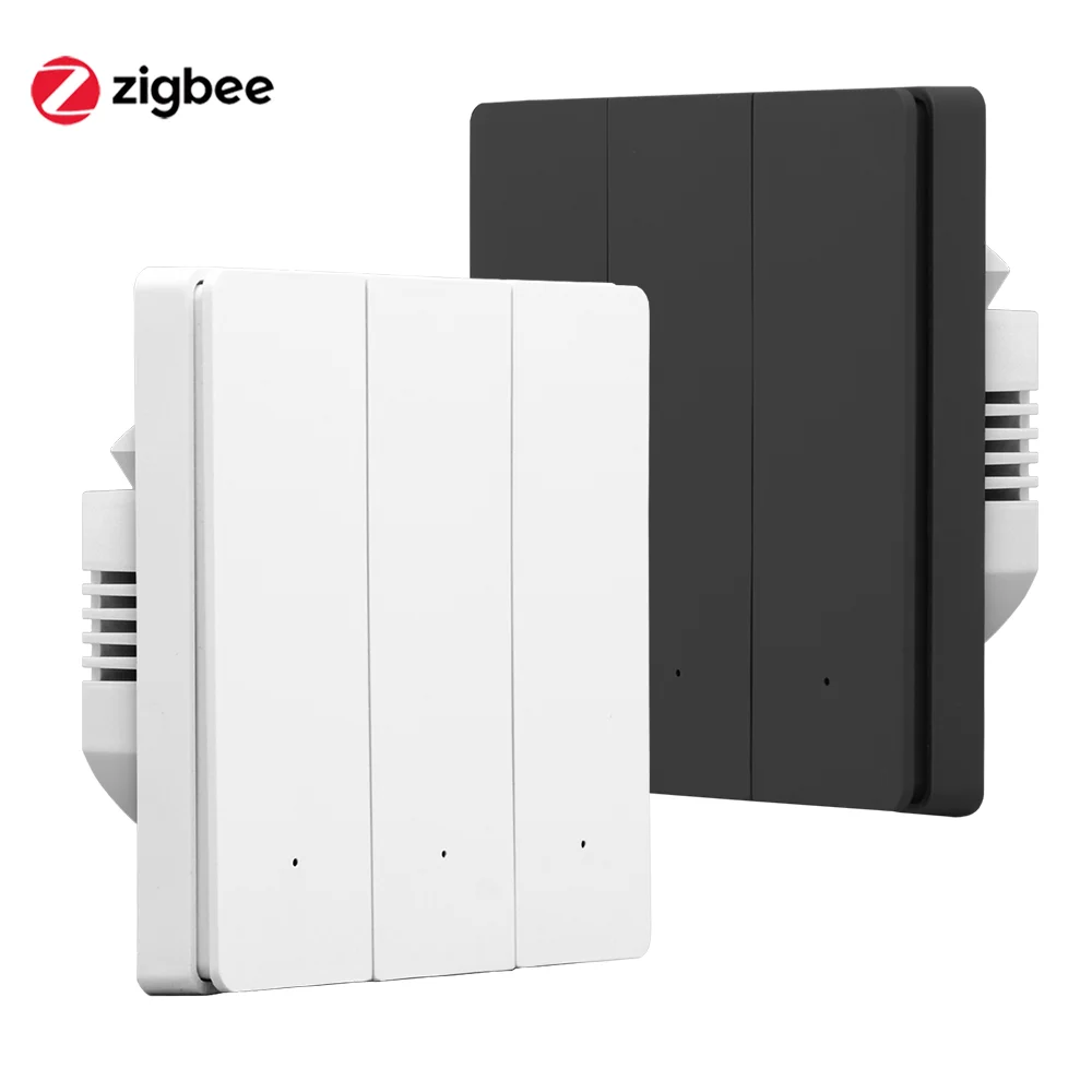 Triac Tuya Smart Zigbee No Neutral Wall Light Switch EU Standard