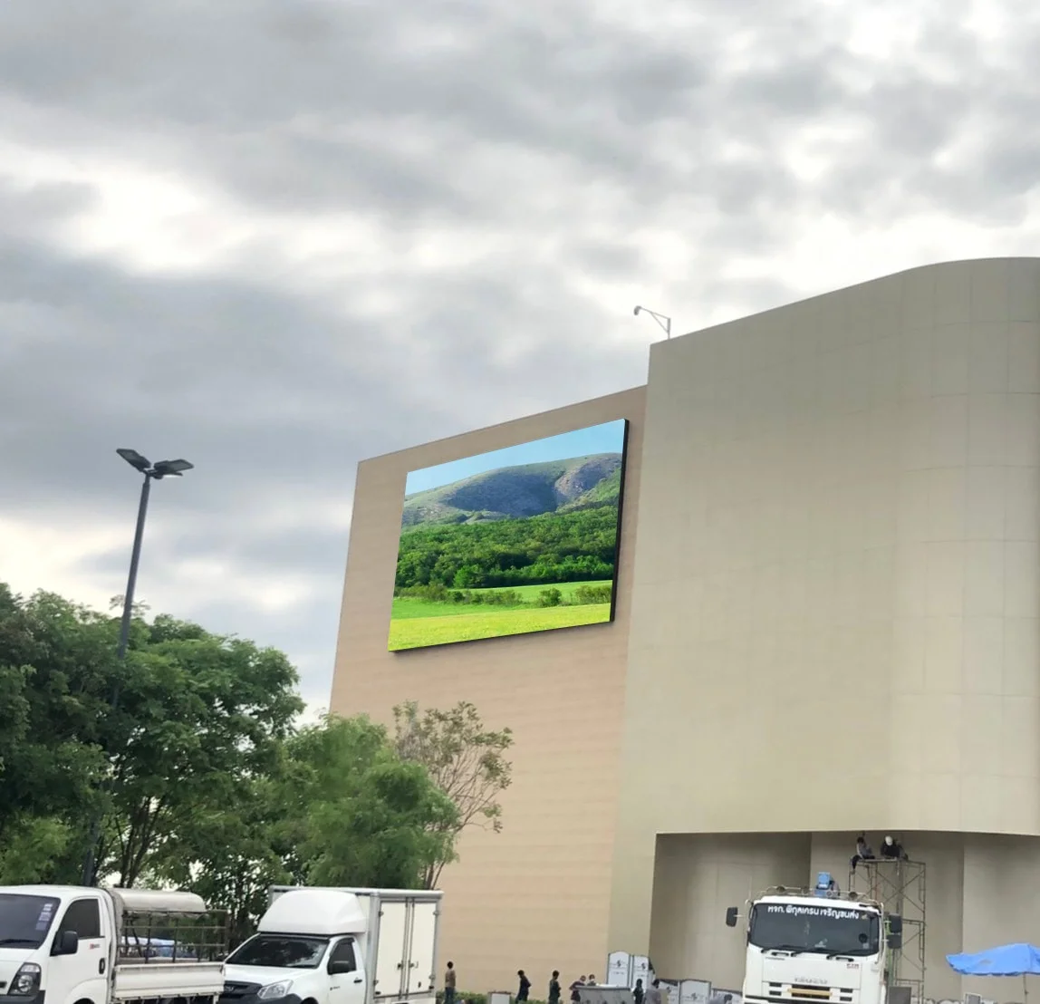 Panel LED Para Publicidad Building Outdoor Wall Fixed P8 LED Signage Display Board