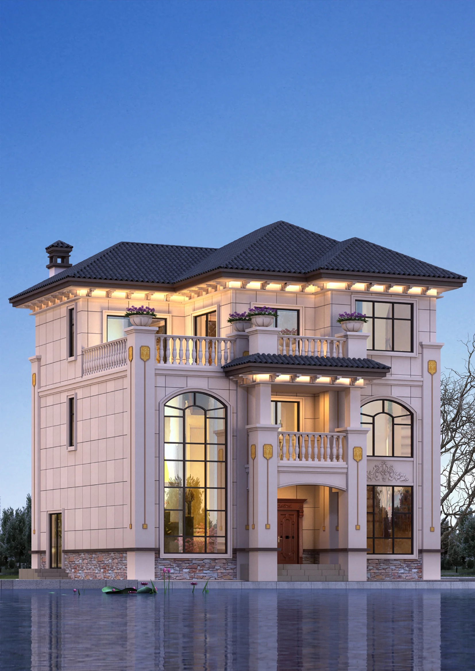 Luxury Modular Cheap Modern Style Villa House Kit Prefab Home Gauge Tiny Wooden Hotel House Villa For Holiday vacation Hut