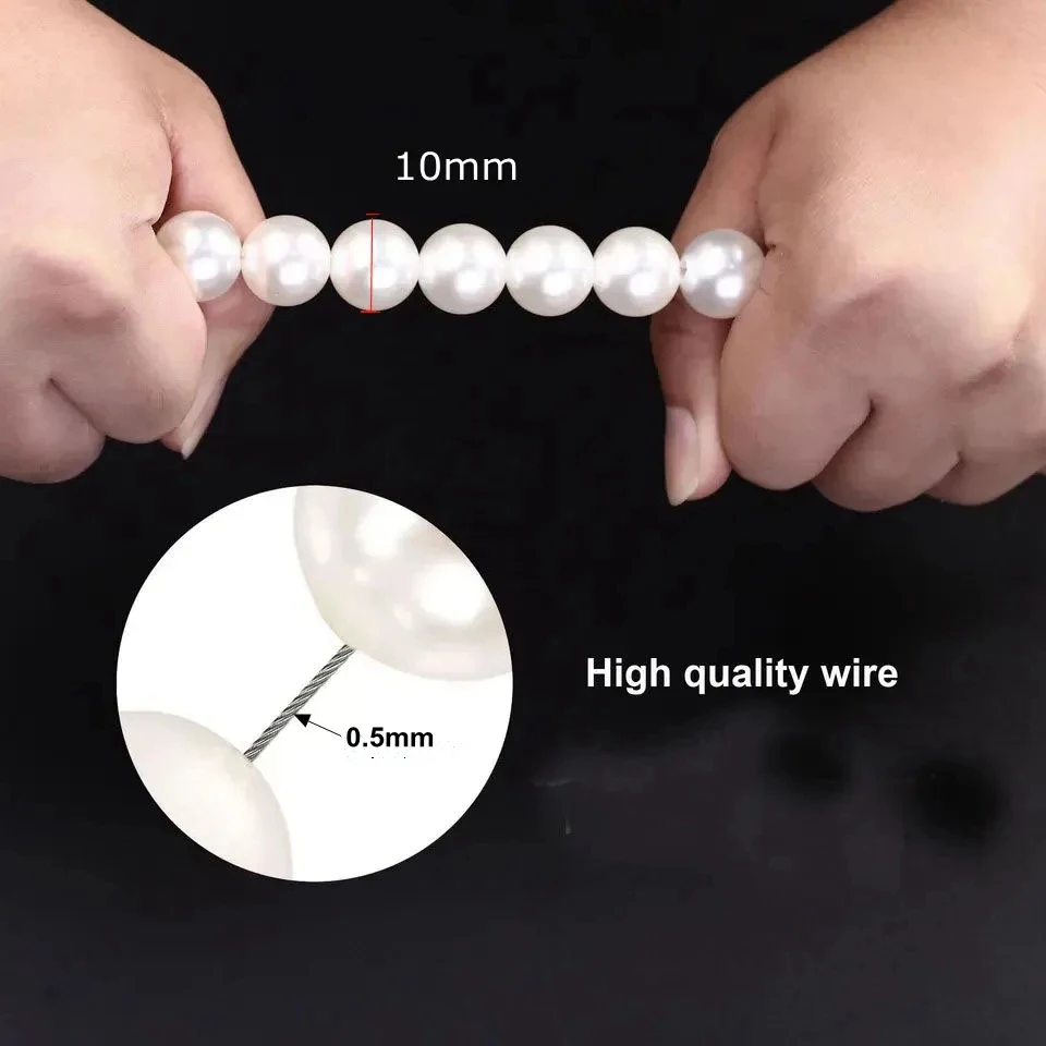 Factory wholesale Pearl Keychain Creative Small Gift Pearl Key Ring With Steel Wire Beading Pendant Key For Bag Accessories