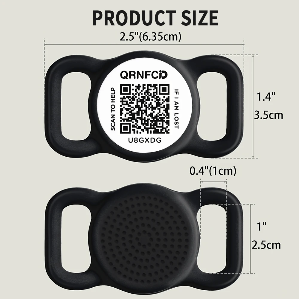Qr code NFC gps dog tag, customize pet ID tag, add emergency contact, scan QR code to send pet GPS location email