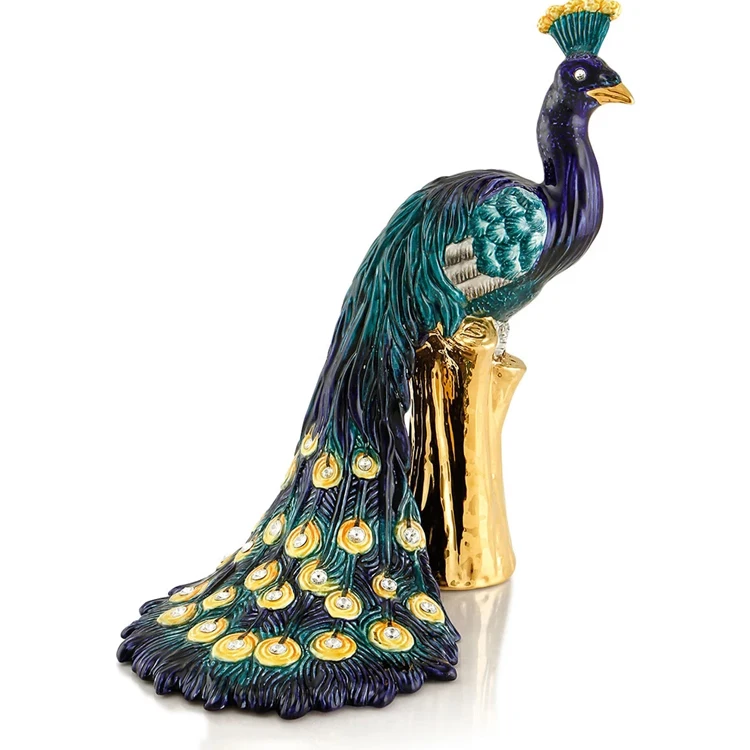 Factory price wholesale life size outdoor decor beautiful metal sculpture bronze peacock peafowl statue