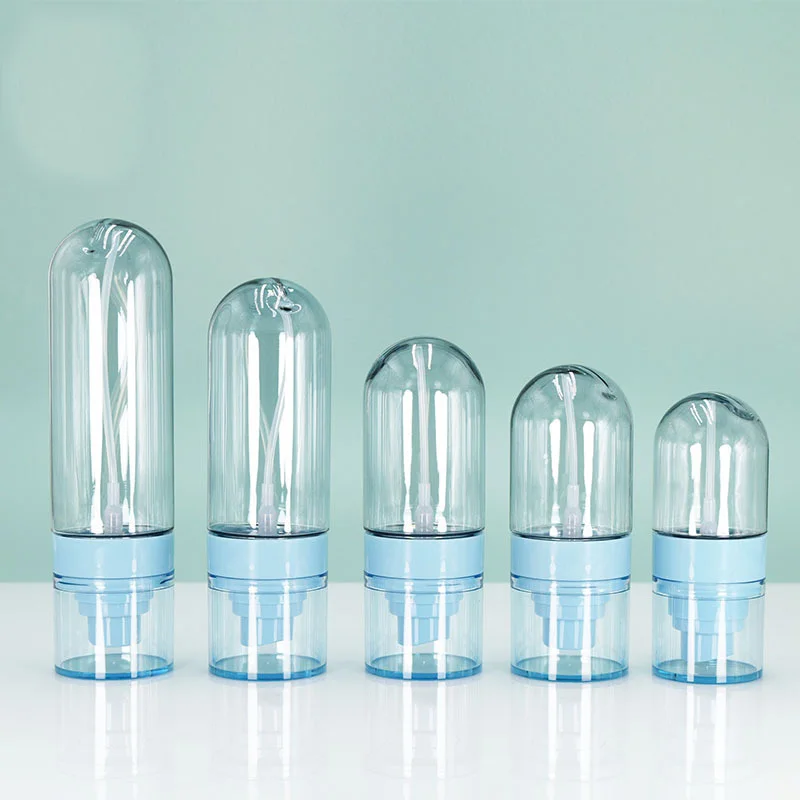 New Style 30ml 50ml 60ml pill capsule Round Clear Bottle Skincare Cosmetics Pump Tube plastic mist perfume spray bottle
