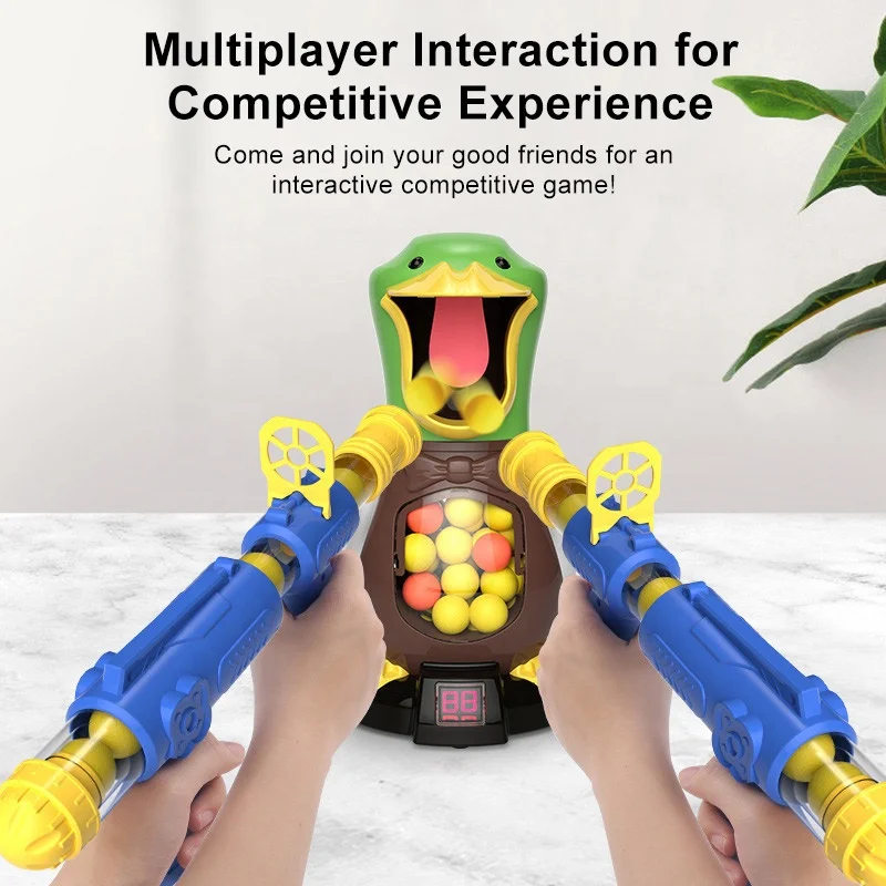 Wholesale Aerodynamic Soft Gun Children Toys Beat Me Duck Multi-player Interactive Shooting Toy Light Sound Soft Bullet Gun