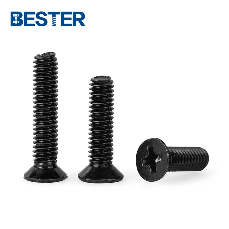 DIN7500 steel black zinc nickel Cross Recessed torx six lobe flat countersunk head tooth lock Triangle thread rolling screw