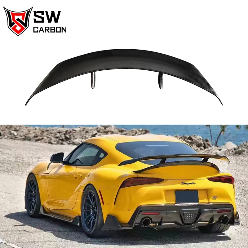 3K Twill Carbon Fiber AG Style Rear Spoiler Body Kit Rear Wing Splitter for Toyota Supra A90 A91 MK5 MKV GR 2019+