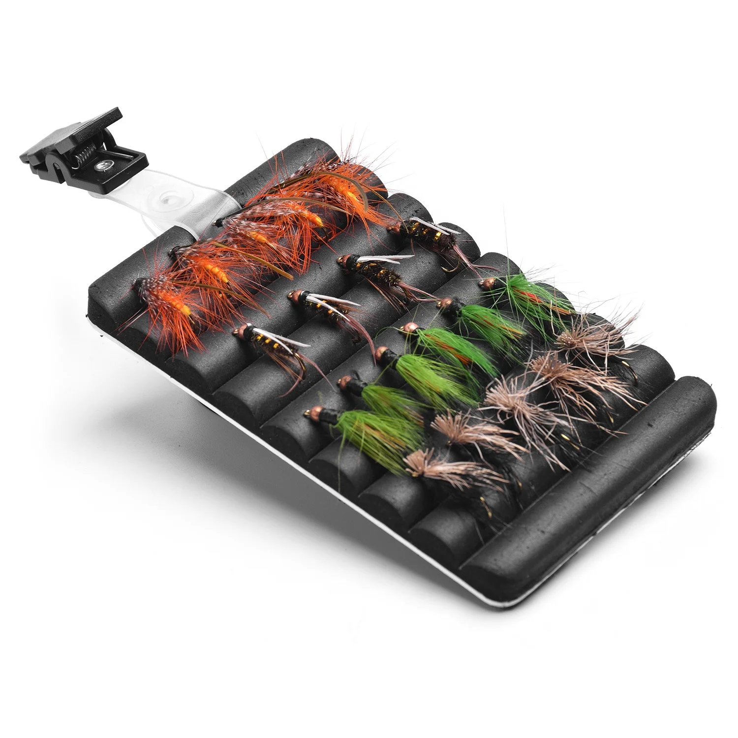 Fly Fishing Rippled Foam Velcro Fly Patch for Vest with Cilp