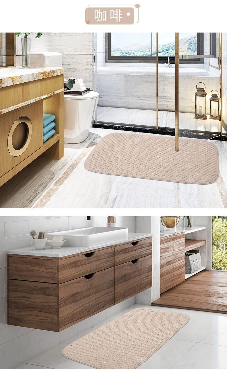 Corrosion-resistant Strong Suction Cup TPE Non-slip Soft Bathroom Mat