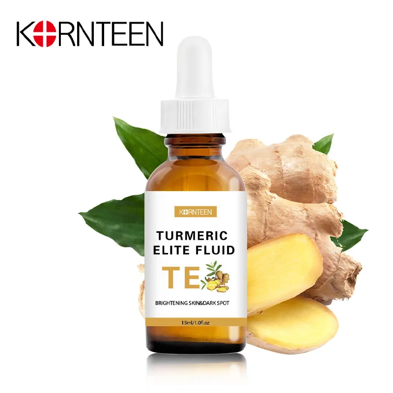 Turmeric Face Care Serum in Bottle Anti-aging Anti-wrinkle and Whitening Remove Dark Spots Fades Face Skin Turmeric Elite Fluid