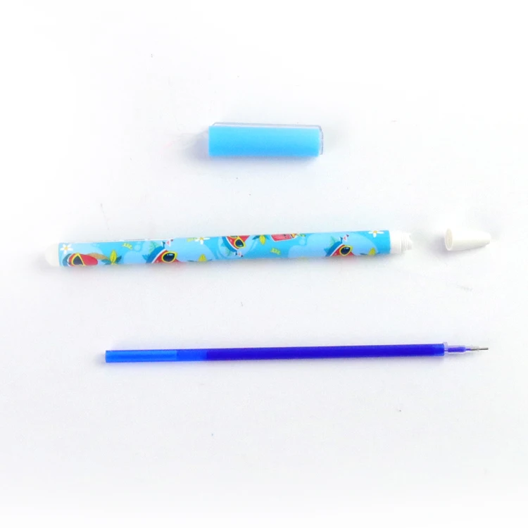 Yalong New Design Heat Erasable Pen Heat Transfer Film Holder Blue Ink 0.5mm Gel Pen Erasable Pen Statronery