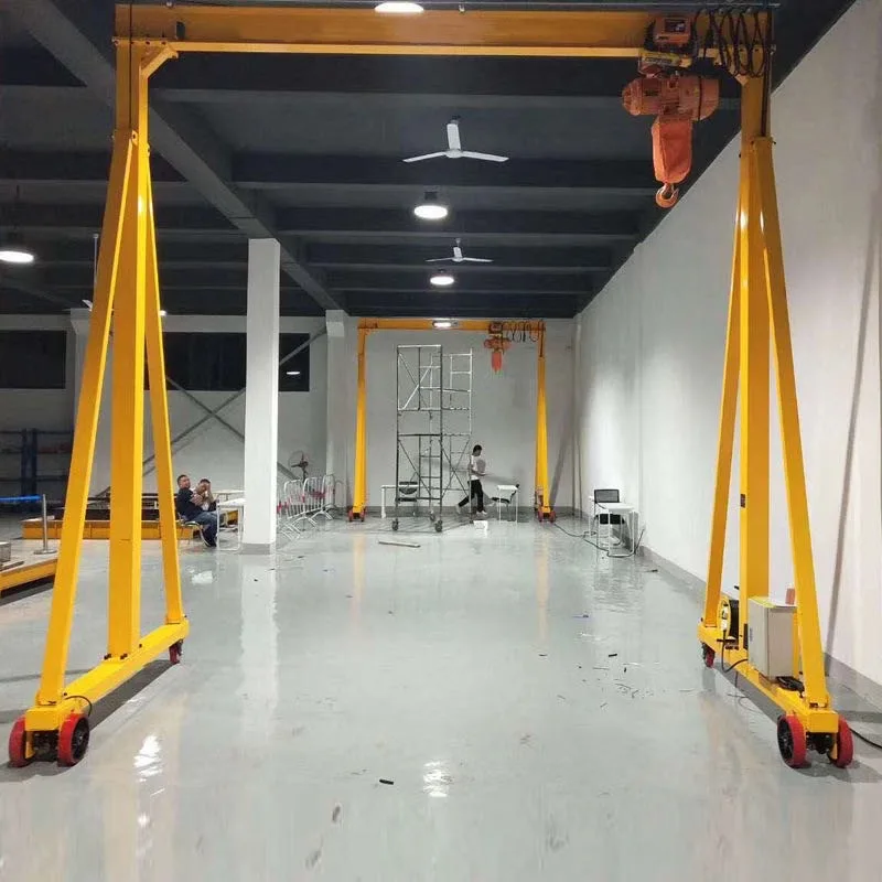 Electric Travelling A Frame Portable 4 Wheels Mobile Mini Gantry Crane For Building