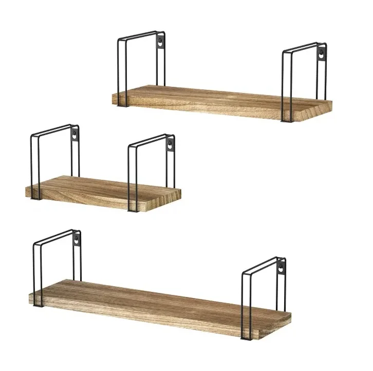 Высококачественные настенные подвесные деревянные плавающие полки идеально подходят для показа книг фотографий растений и многого другого