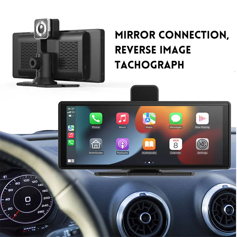Car mounted intelligent screen 10.26-inch wireless Carplay Android auto mirror connection navigation driving recorder car camera