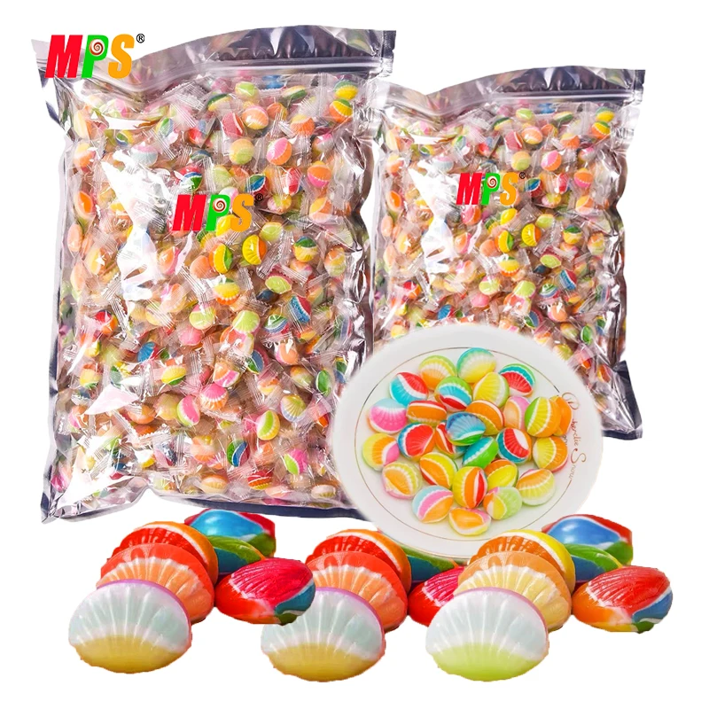 Custom Labels Candy Manufacturers Wholesale High Quality Colourful Shell Shape Hard Candy Sweets
