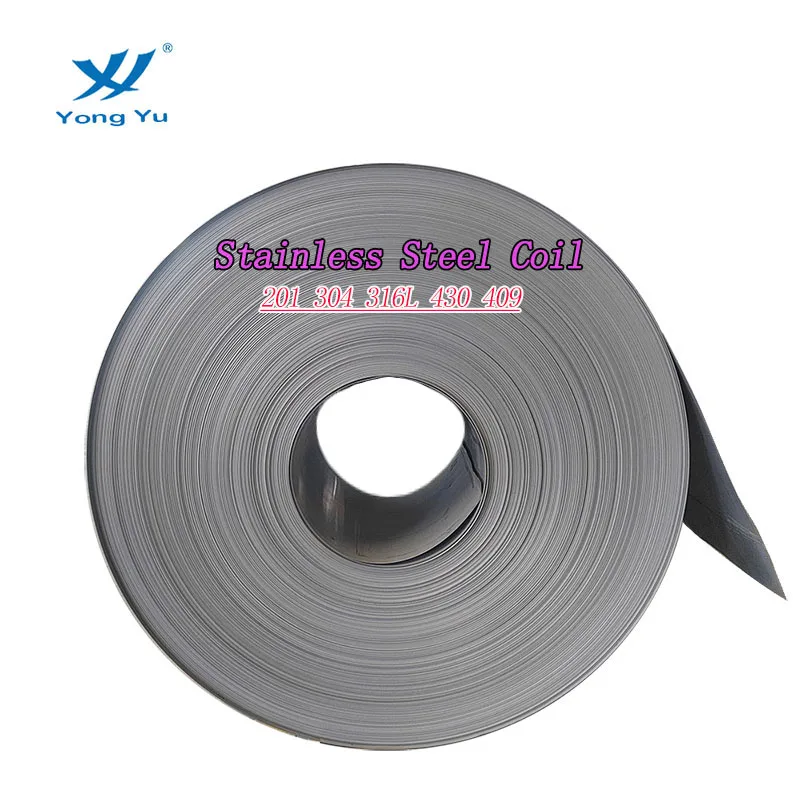 Stainless Steel 201 304 316L 430 409 Plate/Sheet/Coil/Strip Manufacturers 1.0mm Thick Cold Rolled Stainless Steel Coil