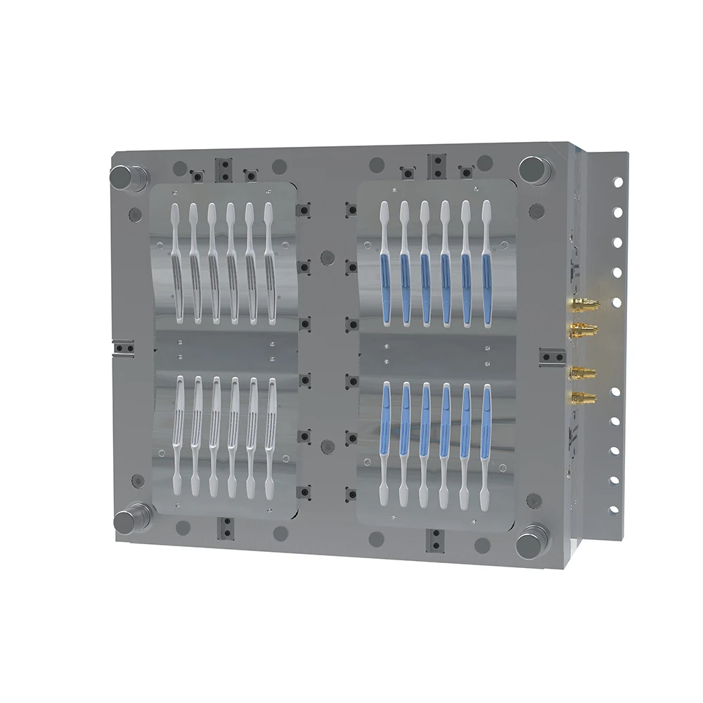 Toothbrush Mould Translational 12+12 Cavity Hot Runner Plastic Injection Mould Toothbrush Handle Mold