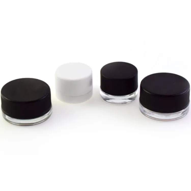 Custom Branded Logo Printing 5ml 7ml 9ml Child Resistant Clear Matte/Glossy Black White Glass Concentrate Containers