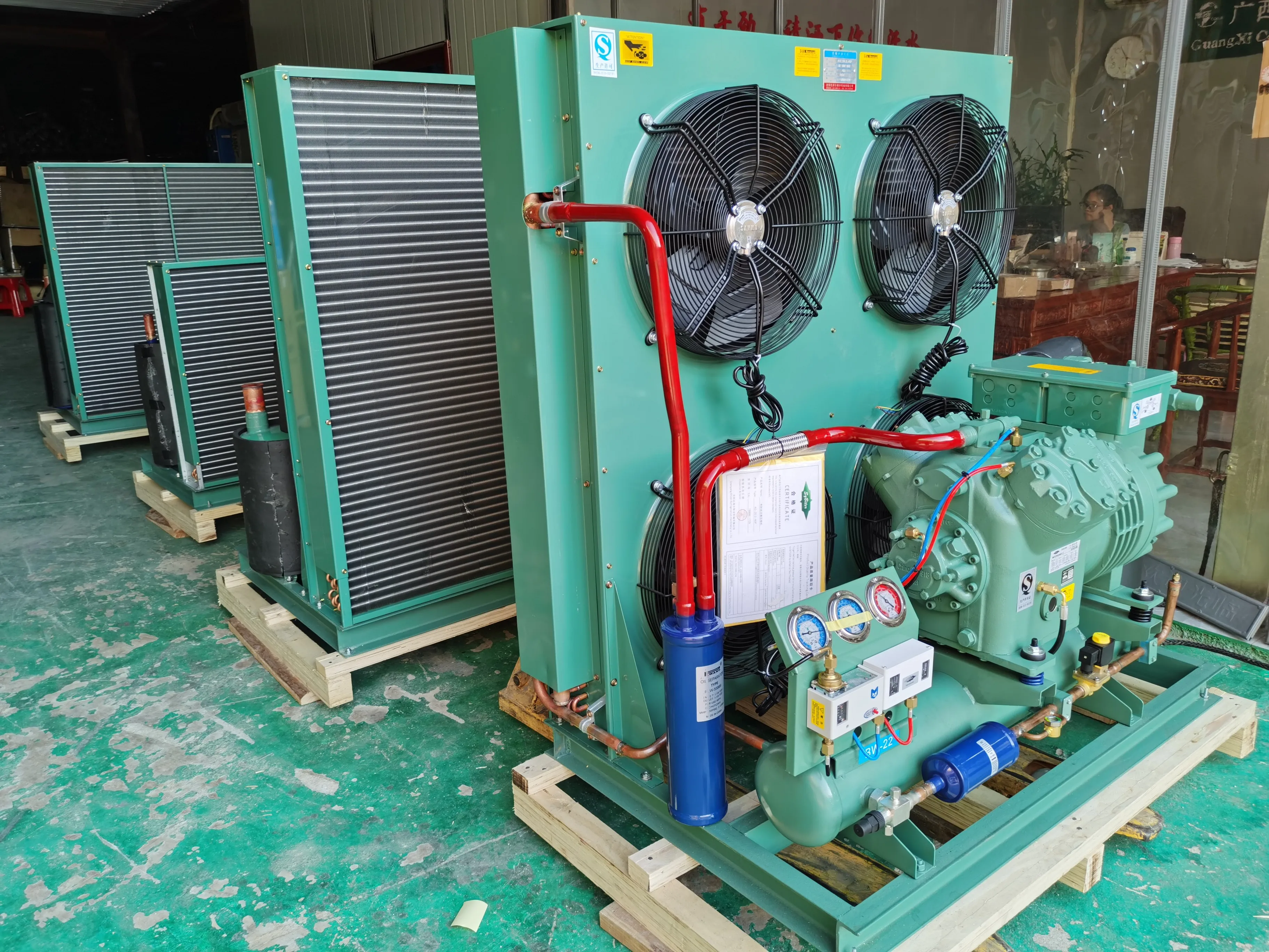 25HP/30HP/40HP Bitzer Piston Cooling Compressor Refrigerator Condensing Unit Low Temperature For Cold Room