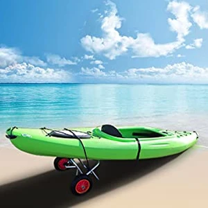 New Aluminum Kayak  Boat Dolly Cart Trailer Carrier Trolley Wheels  Foldable for Carrying Kayaks