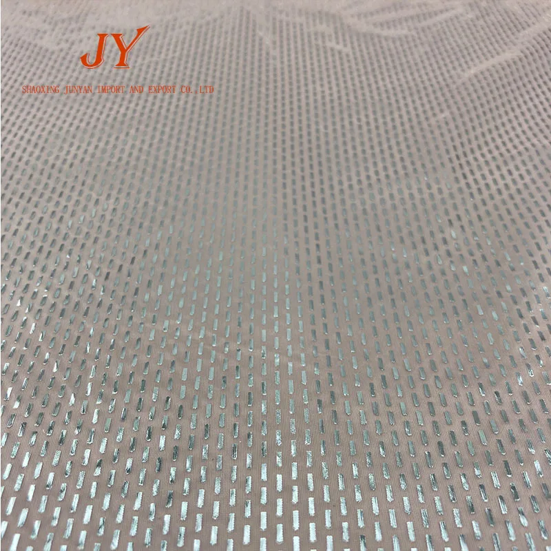 
Custom geometric tropical cactus flower design foil print on Polyester thin fabric for summer dress 