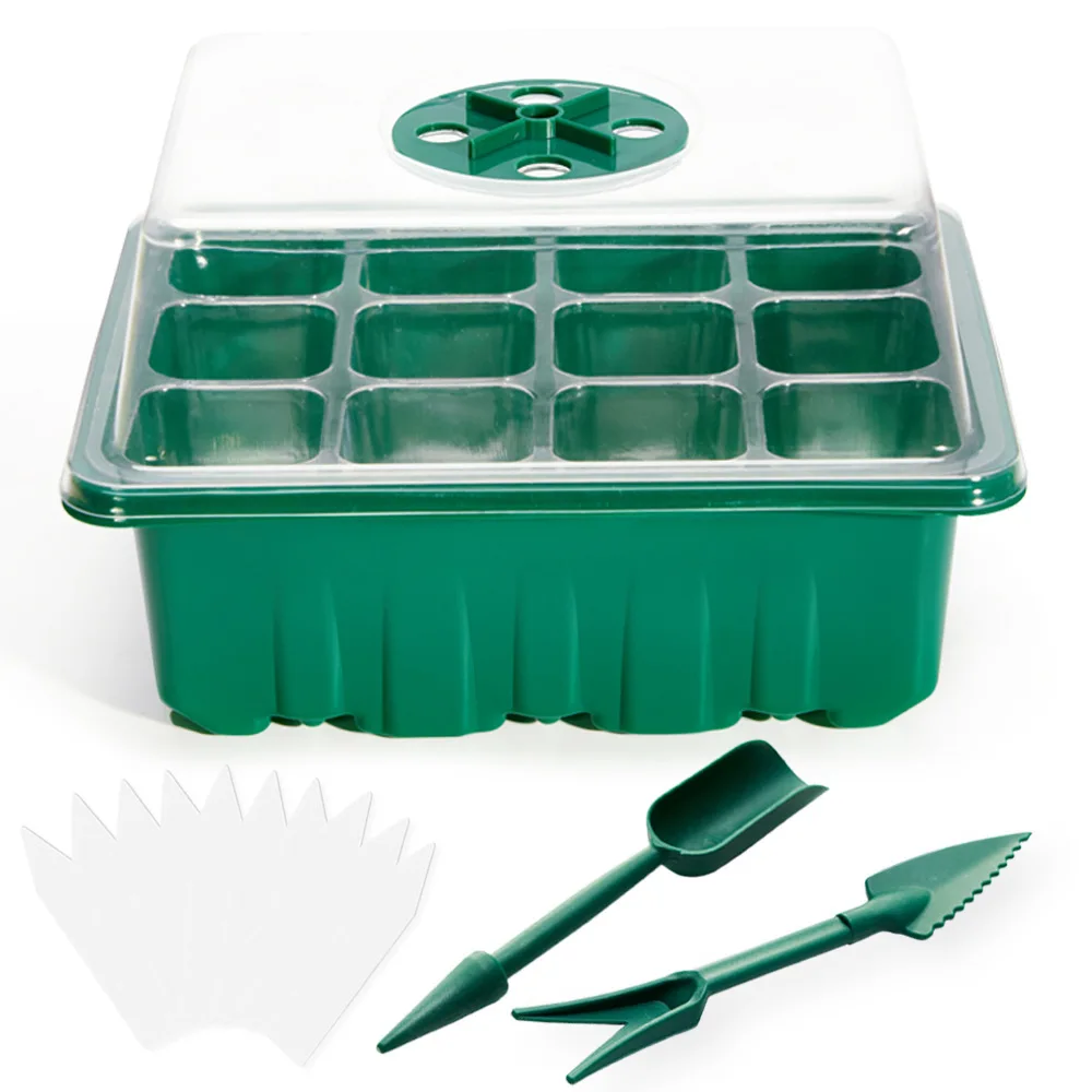 Garden Plant nursery pot large cell seeds tray seed mini seedling starter propagation tray with dome