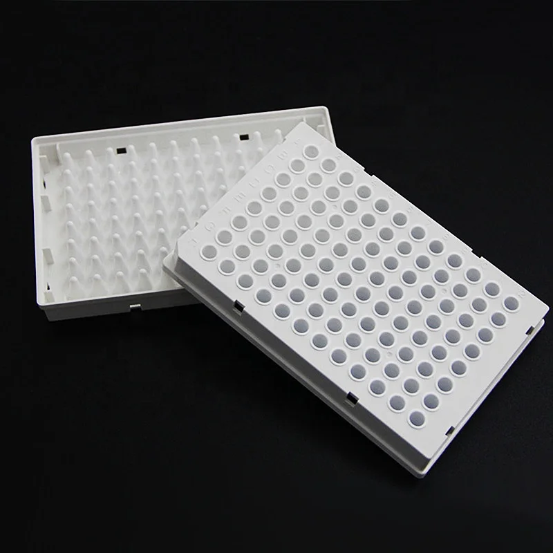 Lab consumables 100ul/0.1ml white full-skirted 96 well pcr reaction plate