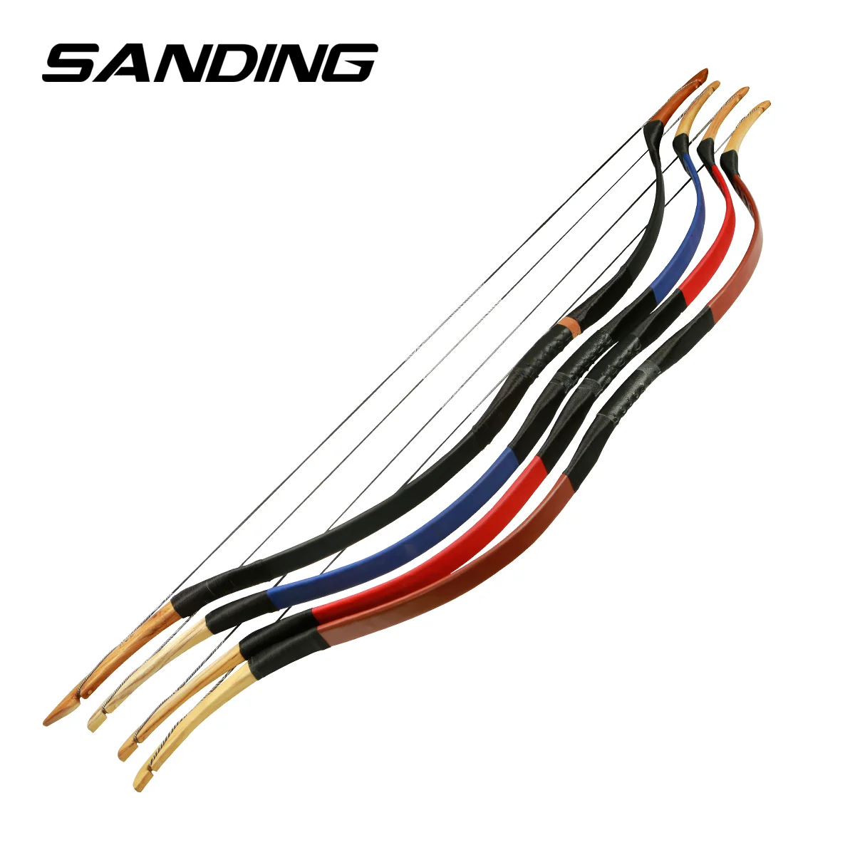 FOB Price Horse Bow Archery Bowstring 130cm Length Tapered Limb 20-100lb for Horseback Shooting