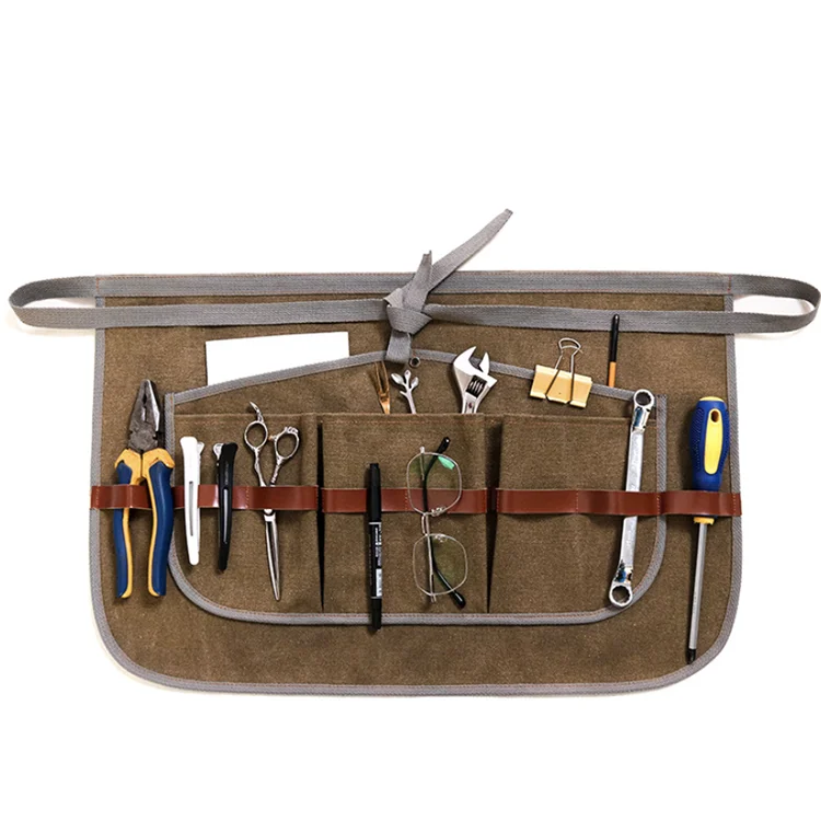 Custom Canvas Salon Barber Garden Work Tool Half Waist Apron