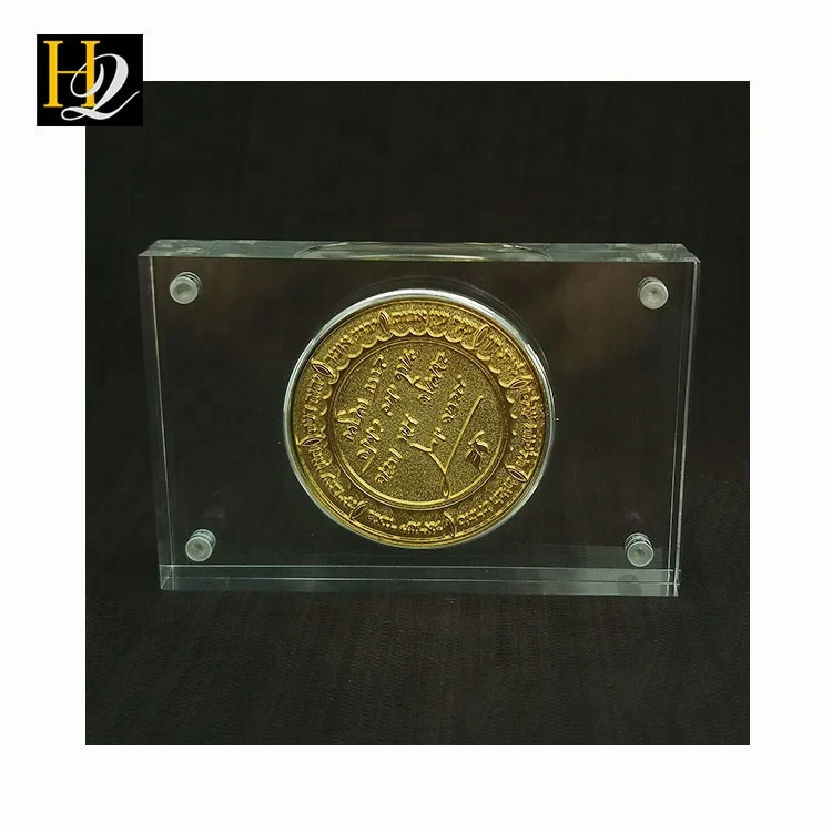 Hot sale clear acrylic coin display custom coin display case  acrylic coin display box